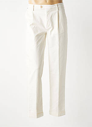 Pantalon chino tissage popeline taille normale beige BARMAS homme