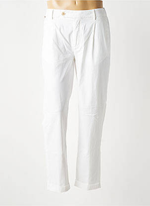 Pantalon chino tissage popeline taille normale blanc BARMAS homme