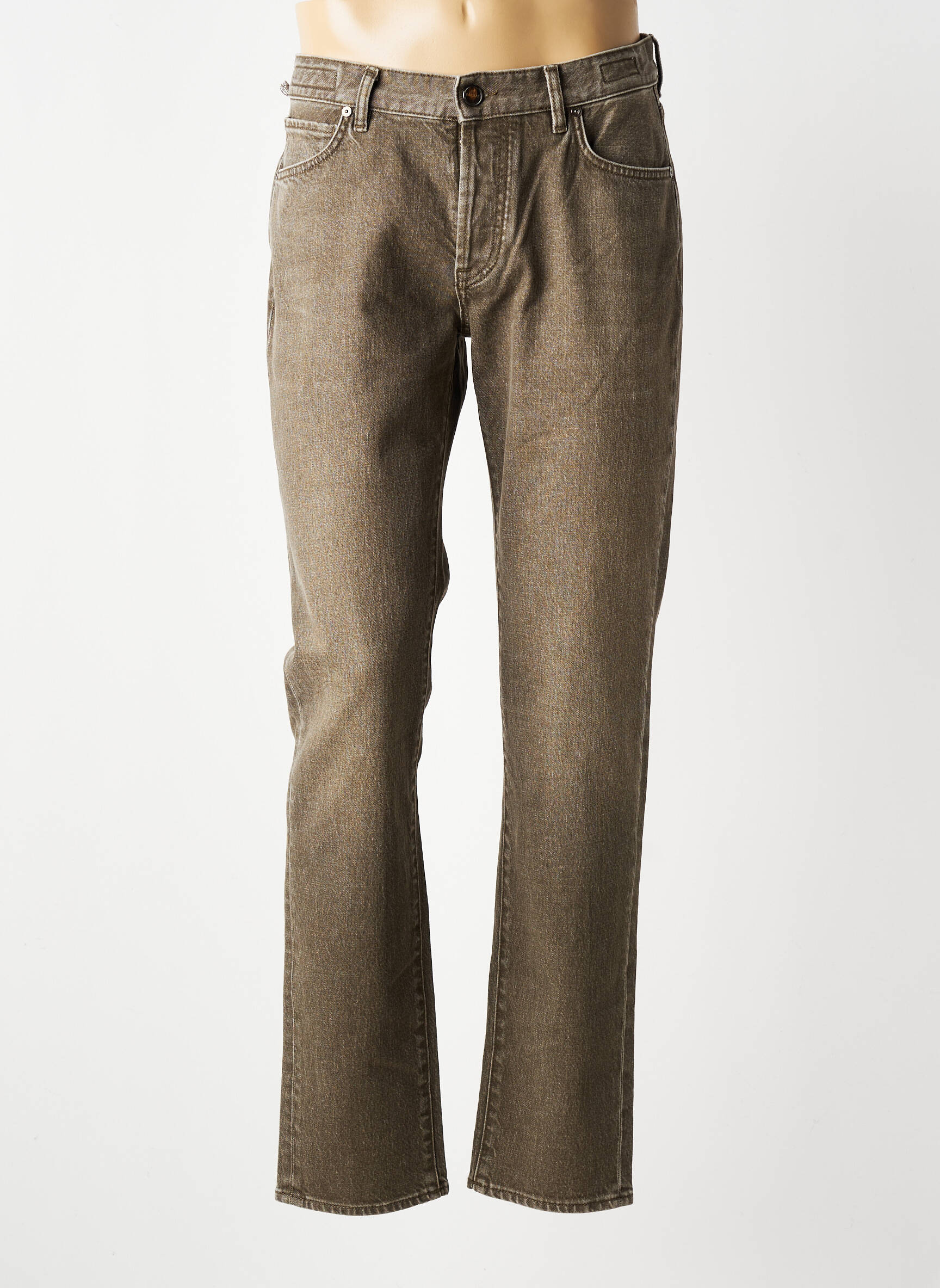 Jeans coupe slim fermeture boutonnée sur le devant taille normale gris BARMAS homme