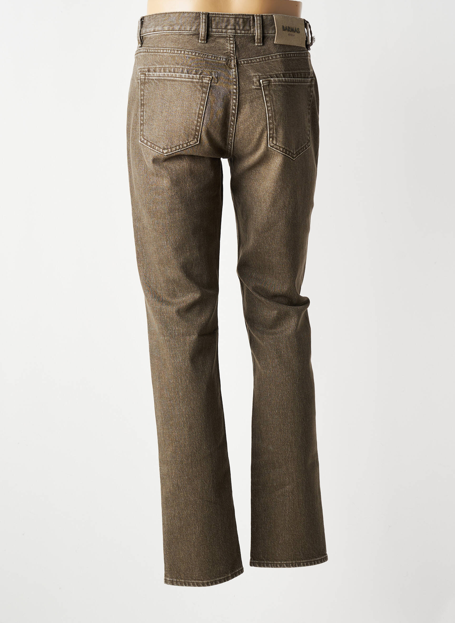 Jeans coupe slim fermeture boutonnée sur le devant taille normale gris BARMAS homme