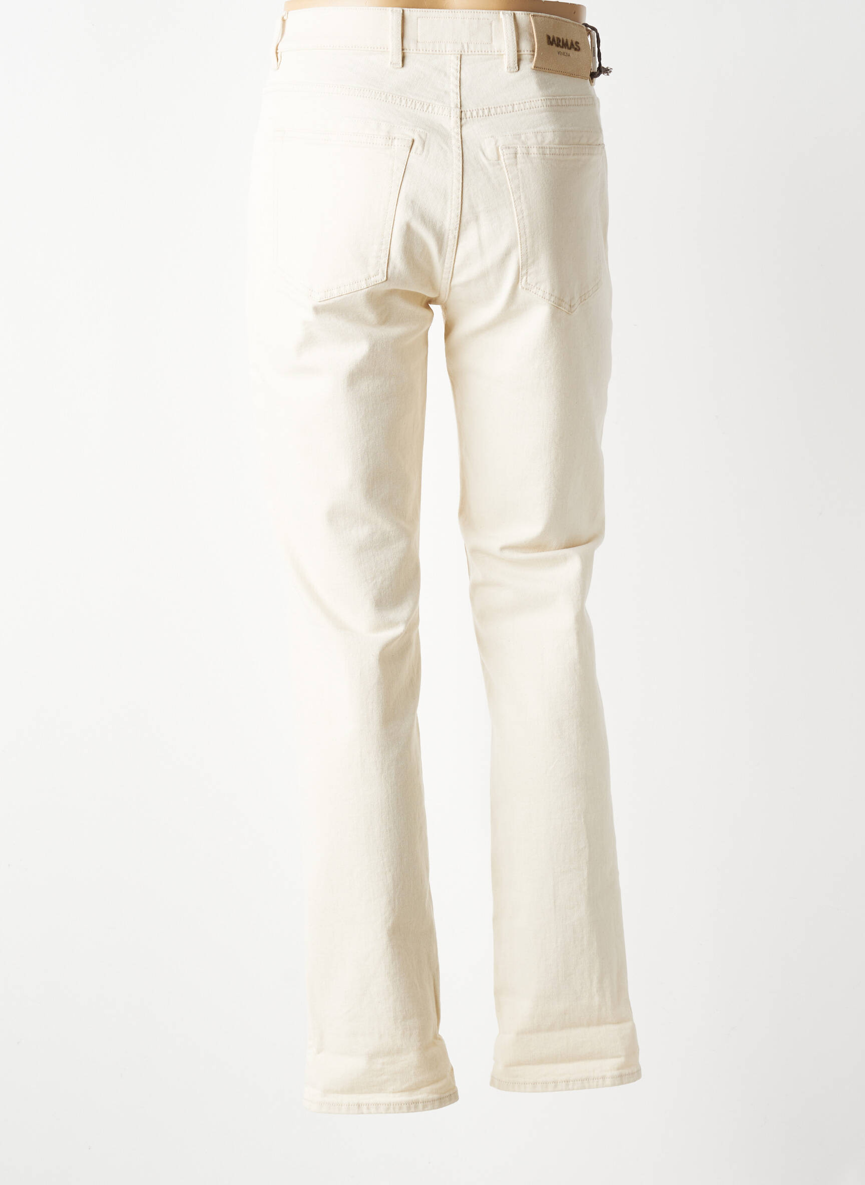 Jeans coupe slim fermeture boutonnée sur le devant taille normale beige BARMAS homme