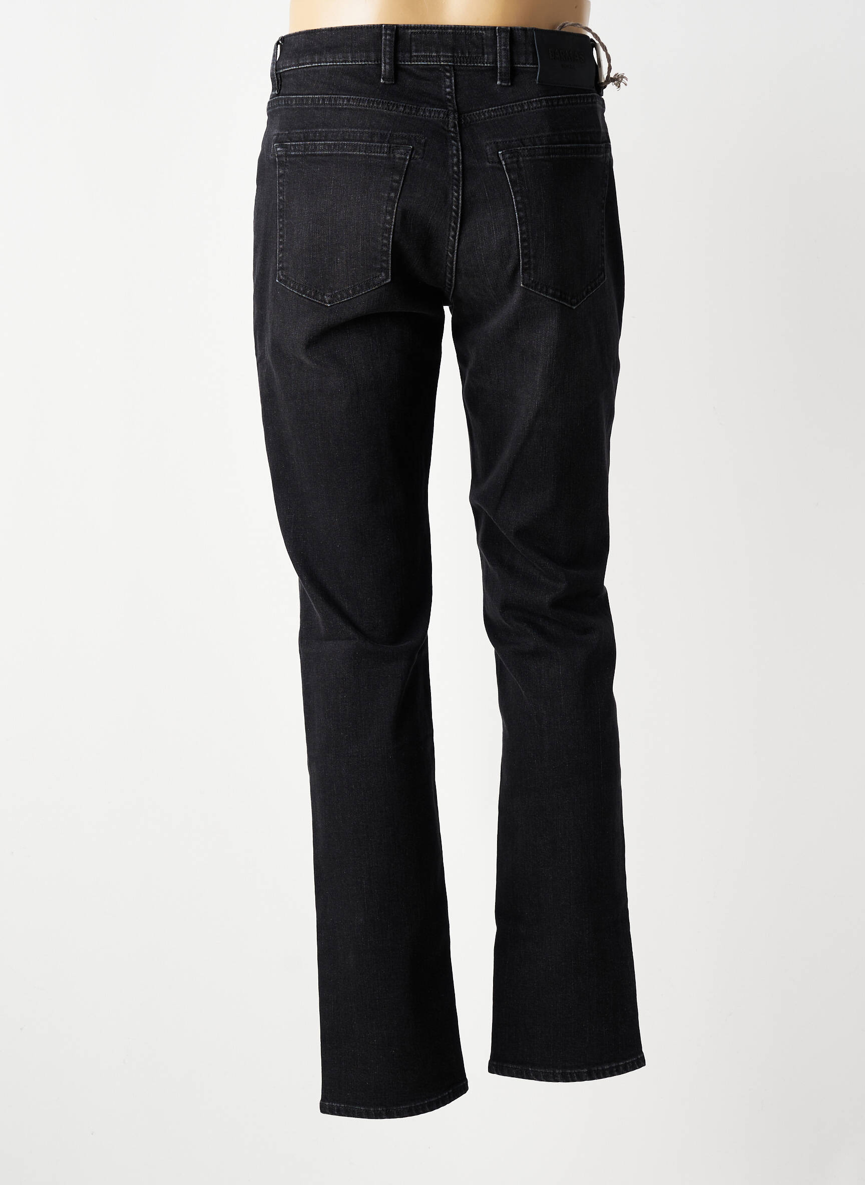 Jeans coupe slim fermeture boutonnée sur le devant taille normale noir BARMAS homme