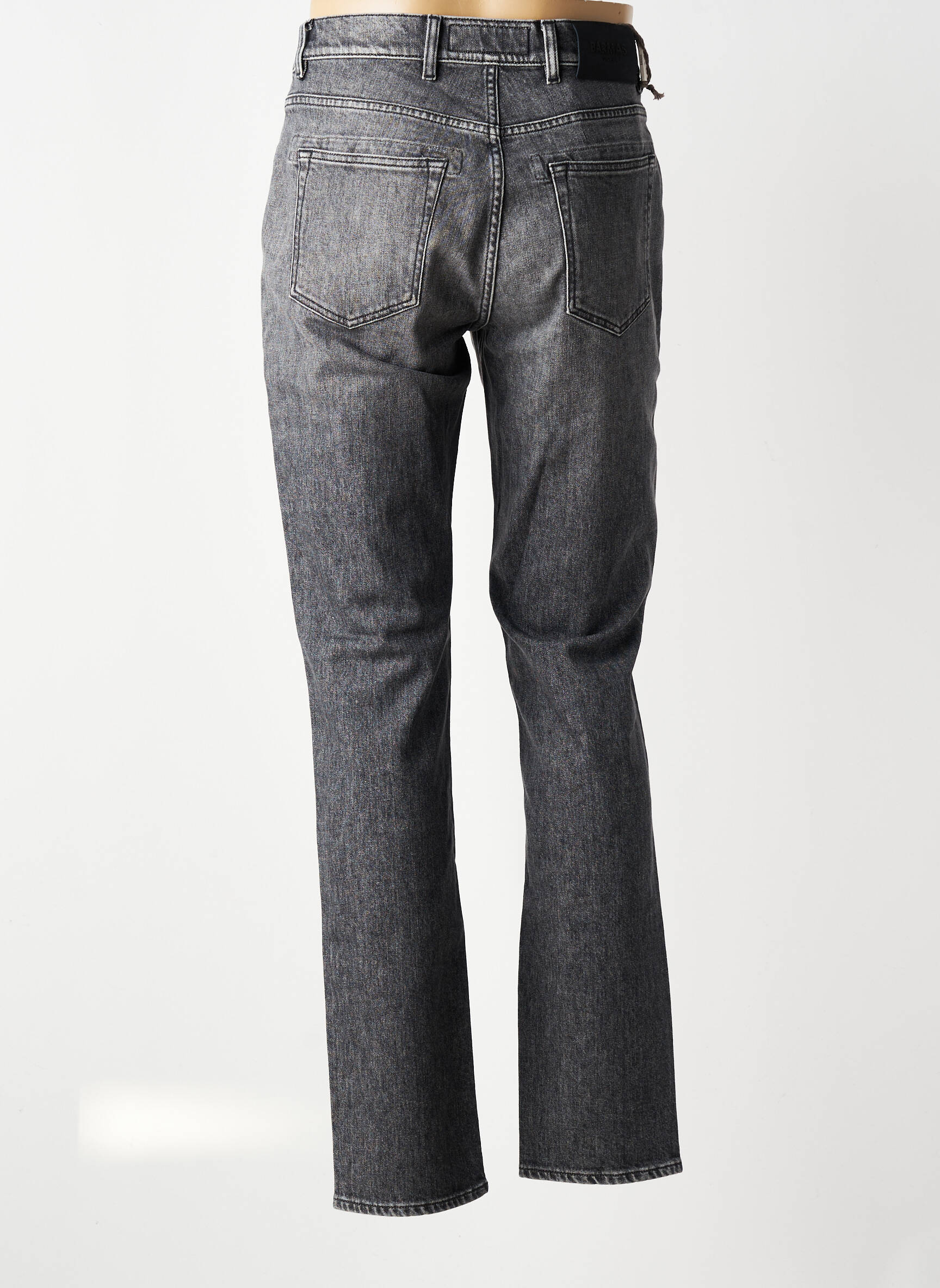 Jeans coupe slim fermeture boutonnée sur le devant taille normale gris BARMAS homme