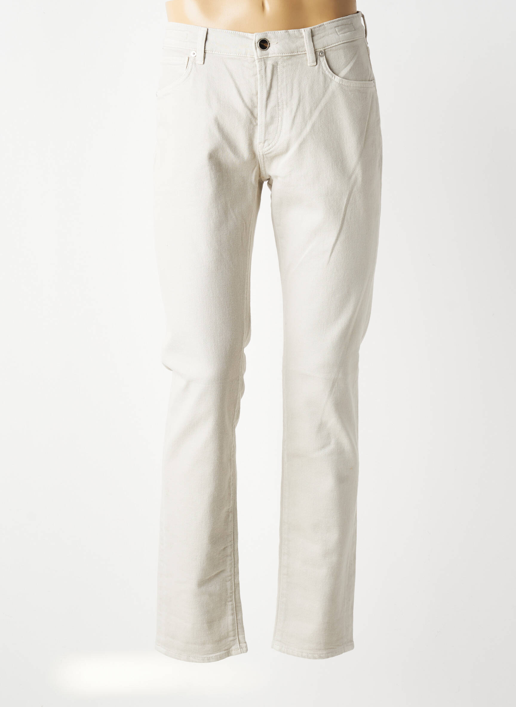 Jeans coupe slim fermeture boutonnée sur le devant taille normale gris BARMAS homme