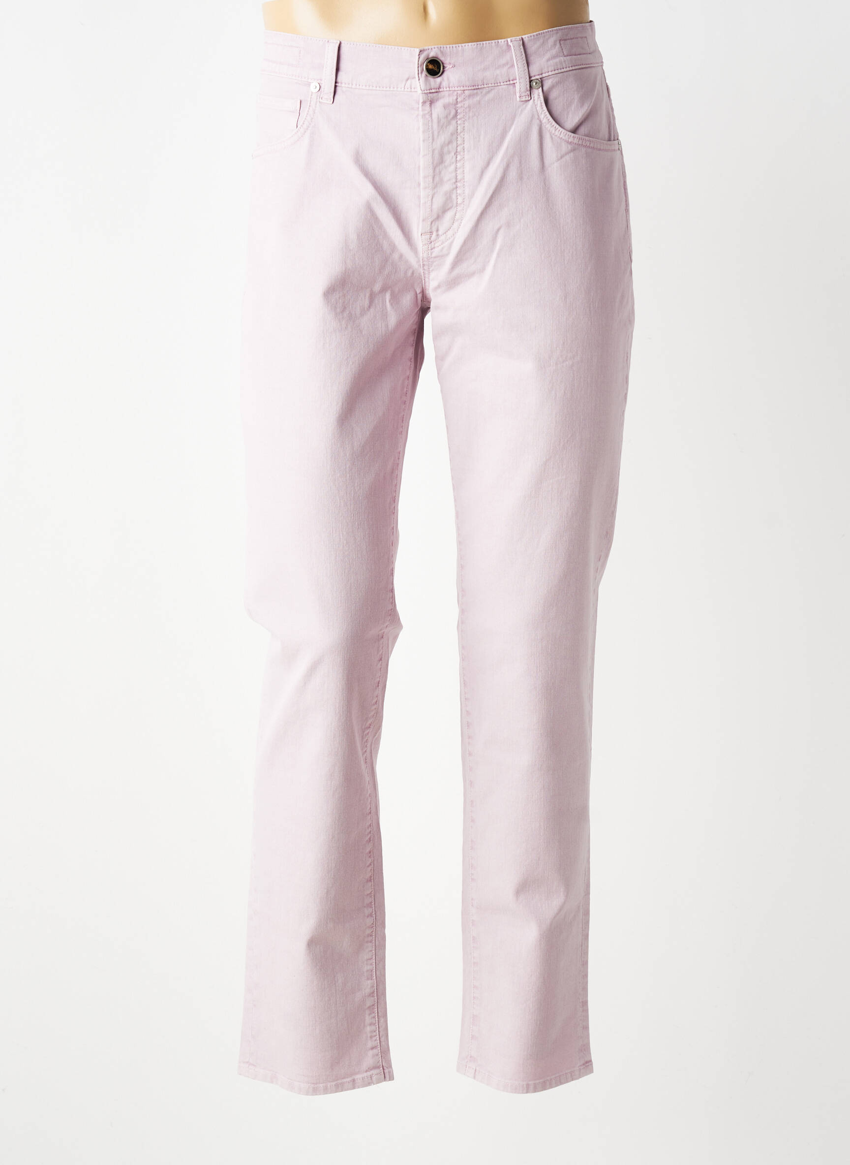 Jeans coupe slim fermeture boutonnée sur le devant taille normale violet BARMAS homme