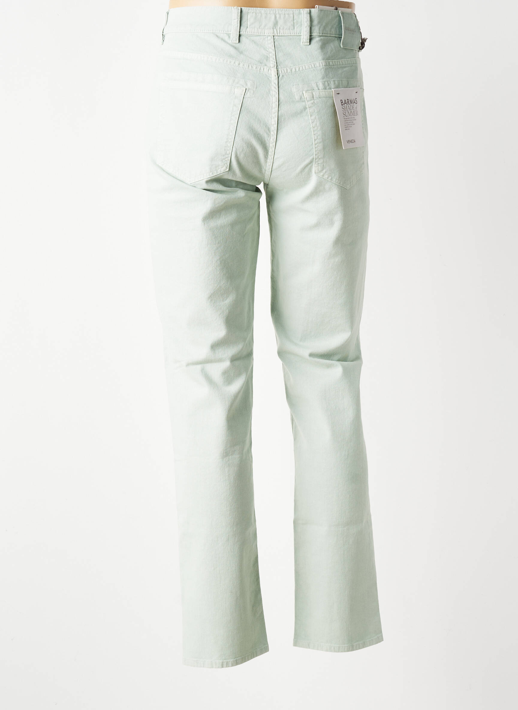 Jeans coupe slim fermeture boutonnée sur le devant taille normale vert BARMAS homme