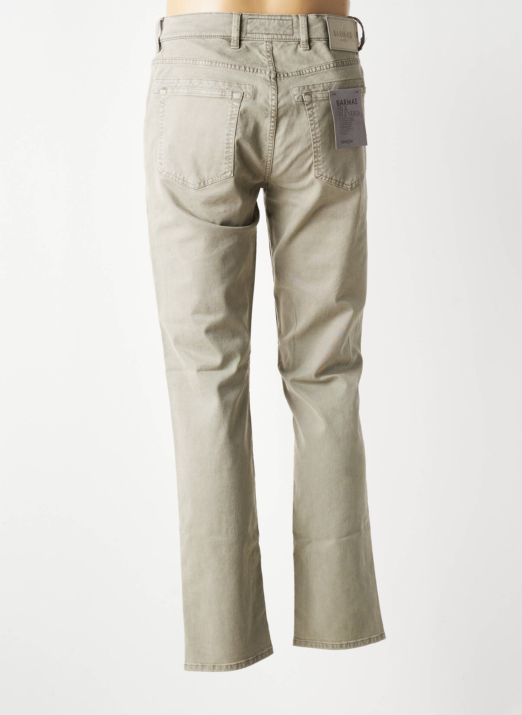 Jeans coupe slim fermeture boutonnée sur le devant taille normale beige BARMAS homme