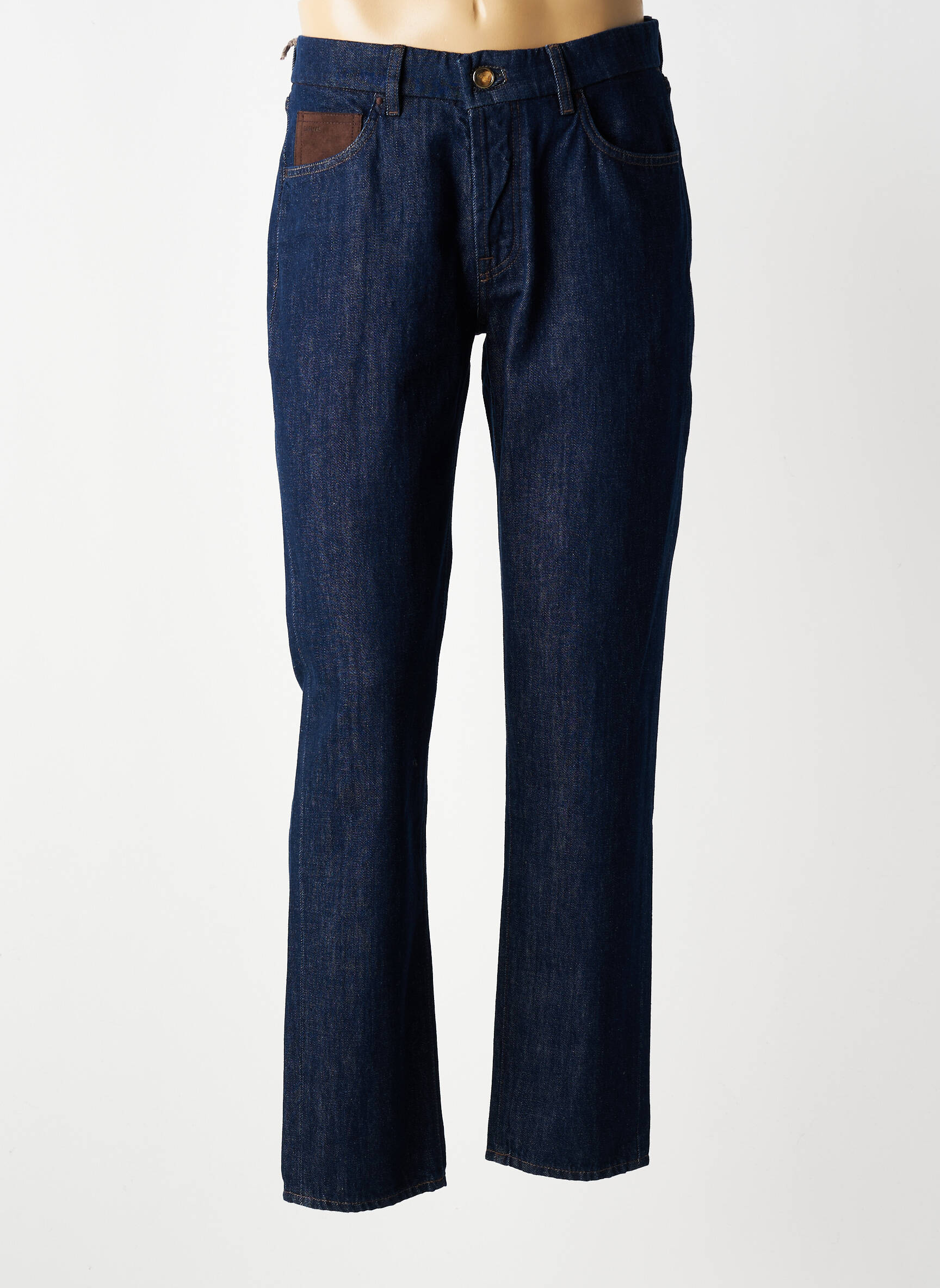 Jeans coupe slim fermeture boutonnée sur le devant taille normale bleu BARMAS homme