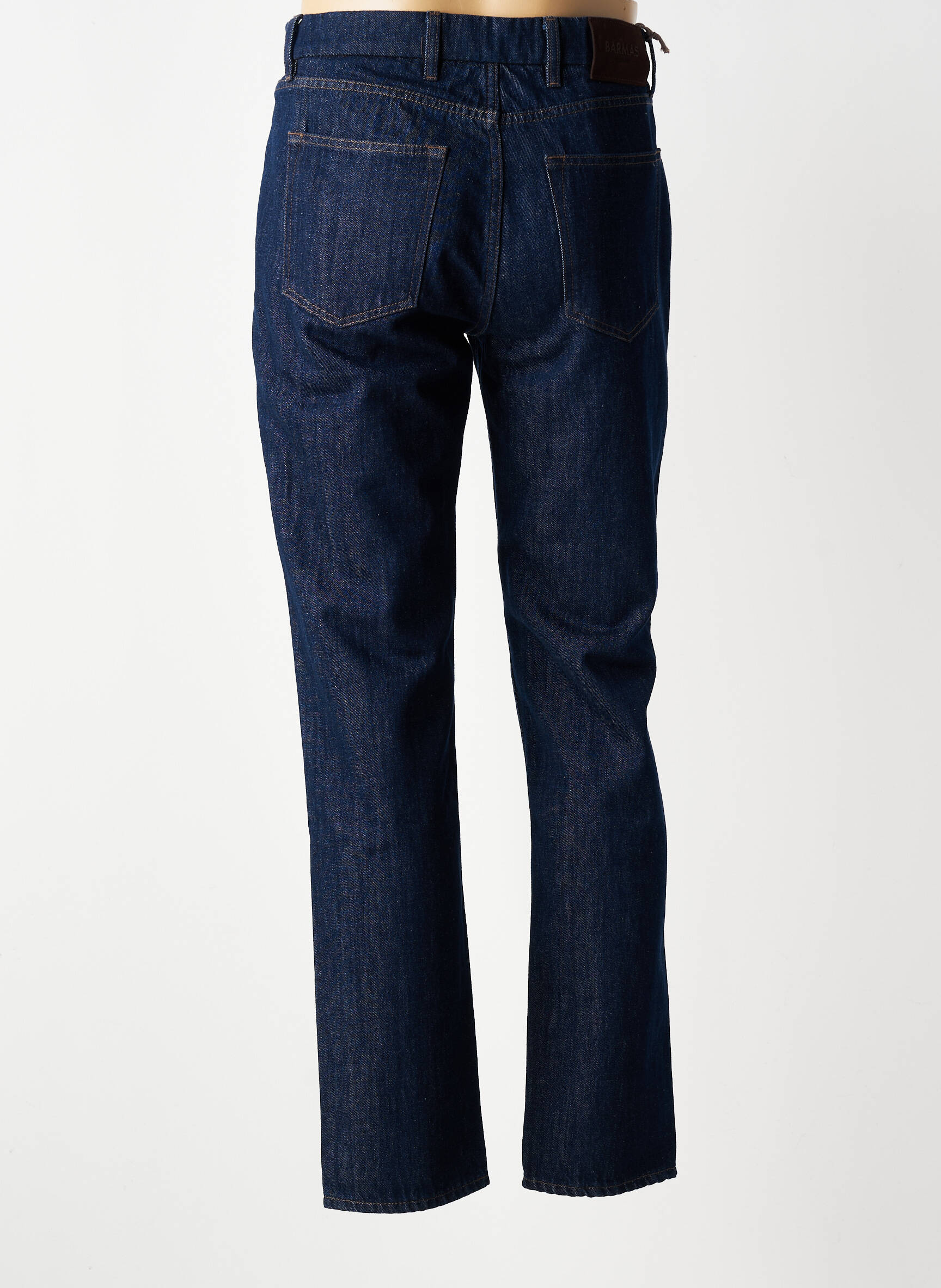 Jeans coupe slim fermeture boutonnée sur le devant taille normale bleu BARMAS homme