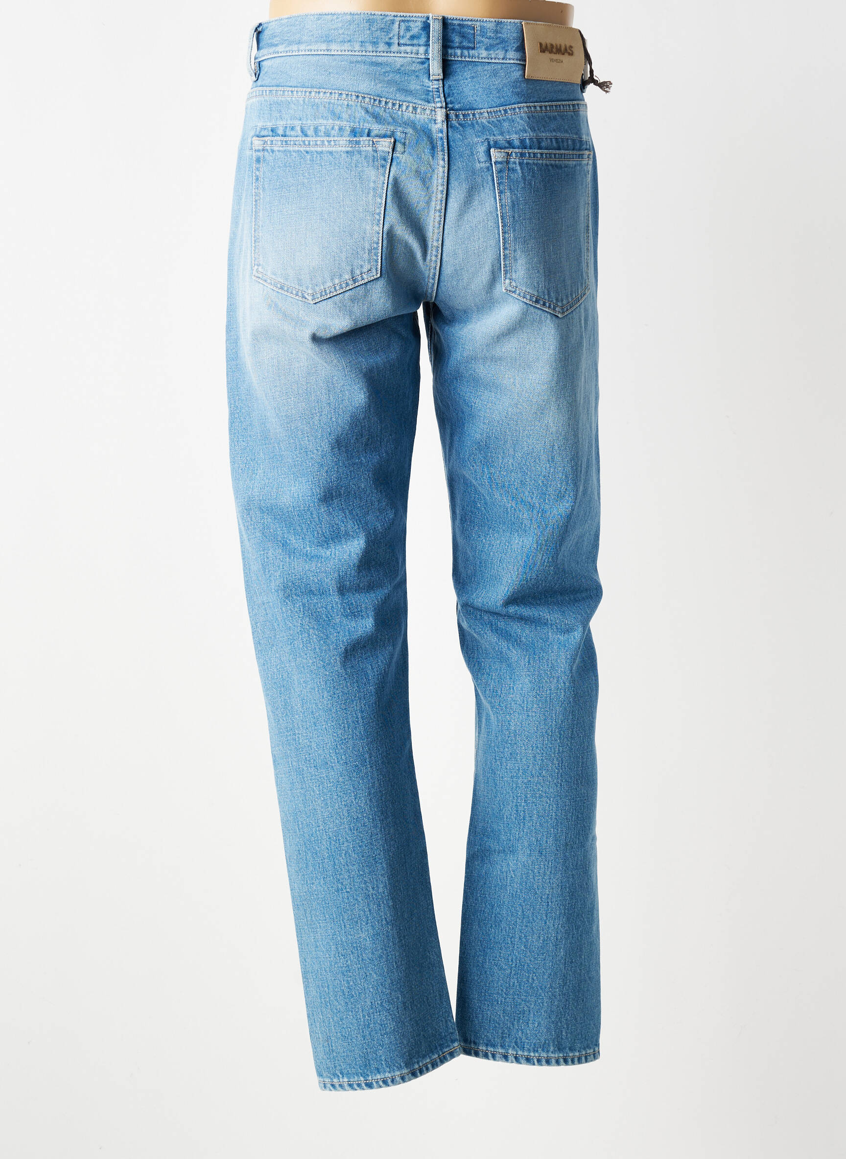 Jeans coupe slim fermeture boutonnée sur le devant taille normale bleu BARMAS homme