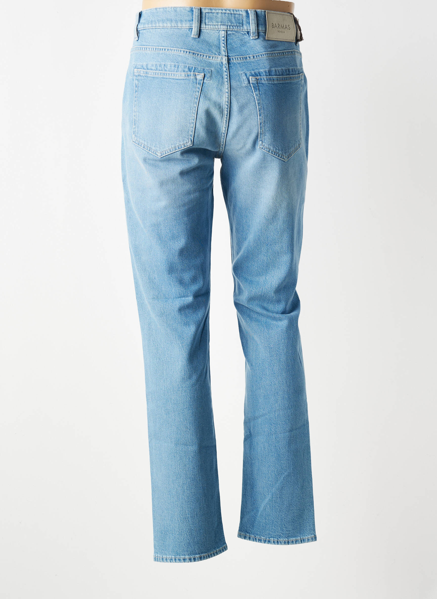 Jeans coupe slim fermeture boutonnée sur le devant taille normale bleu BARMAS homme