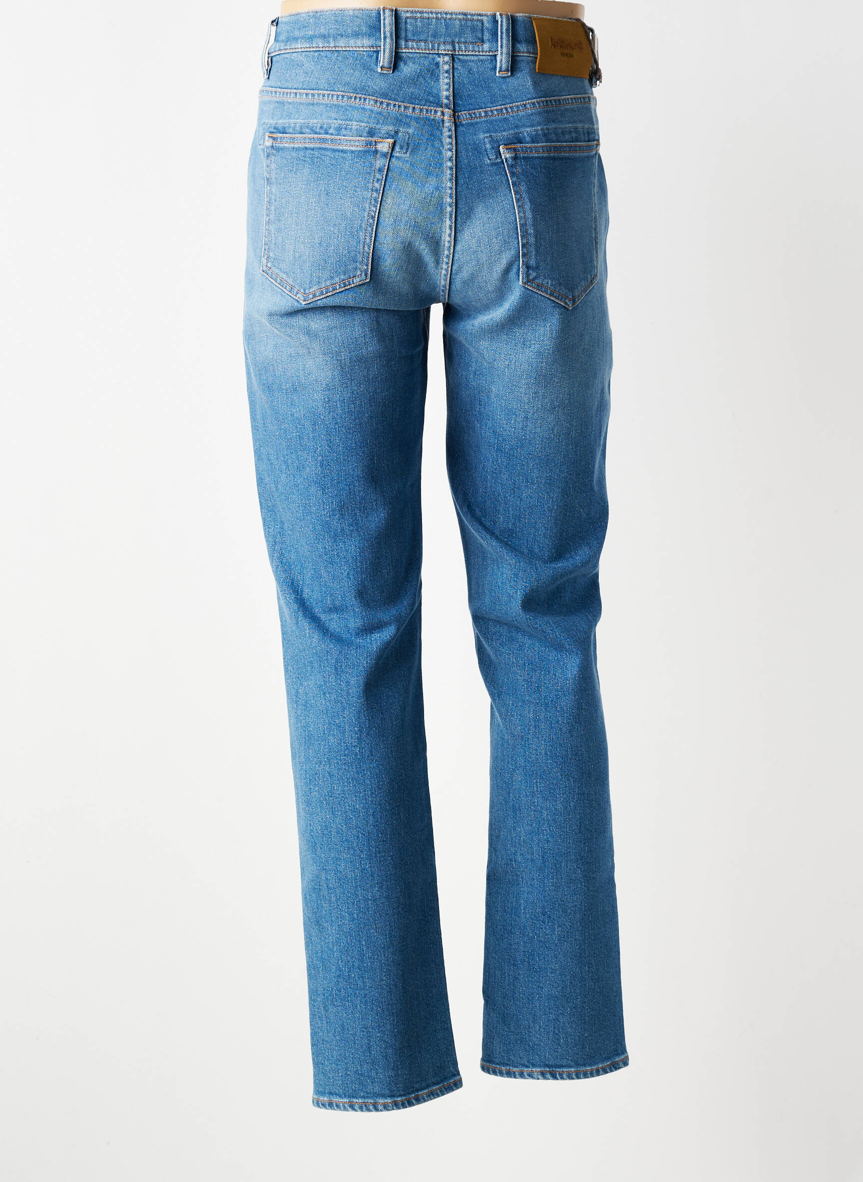 Jeans coupe slim fermeture boutonnée sur le devant taille normale bleu BARMAS homme