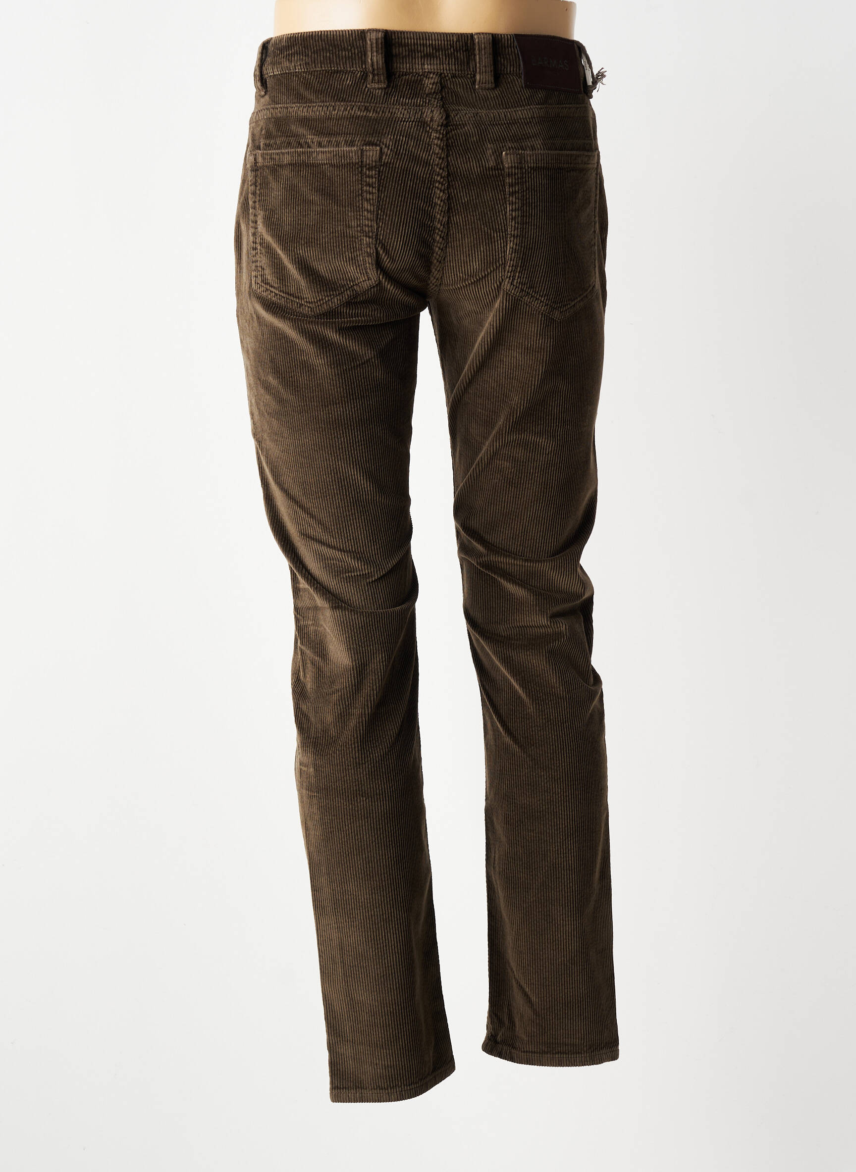 Pantalon chino stretch taille normale marron BARMAS homme
