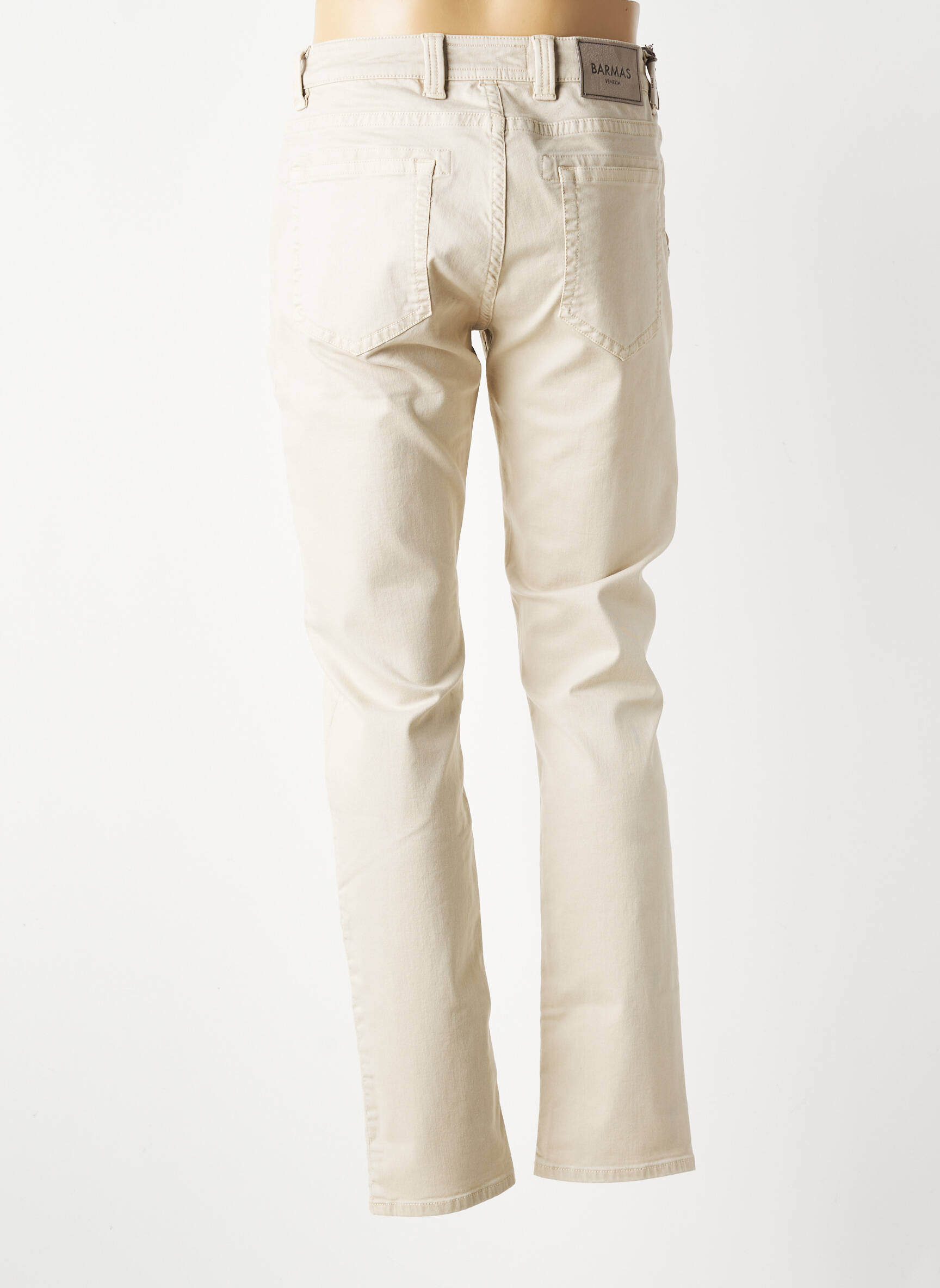 Jeans coupe slim stretch taille normale beige BARMAS homme