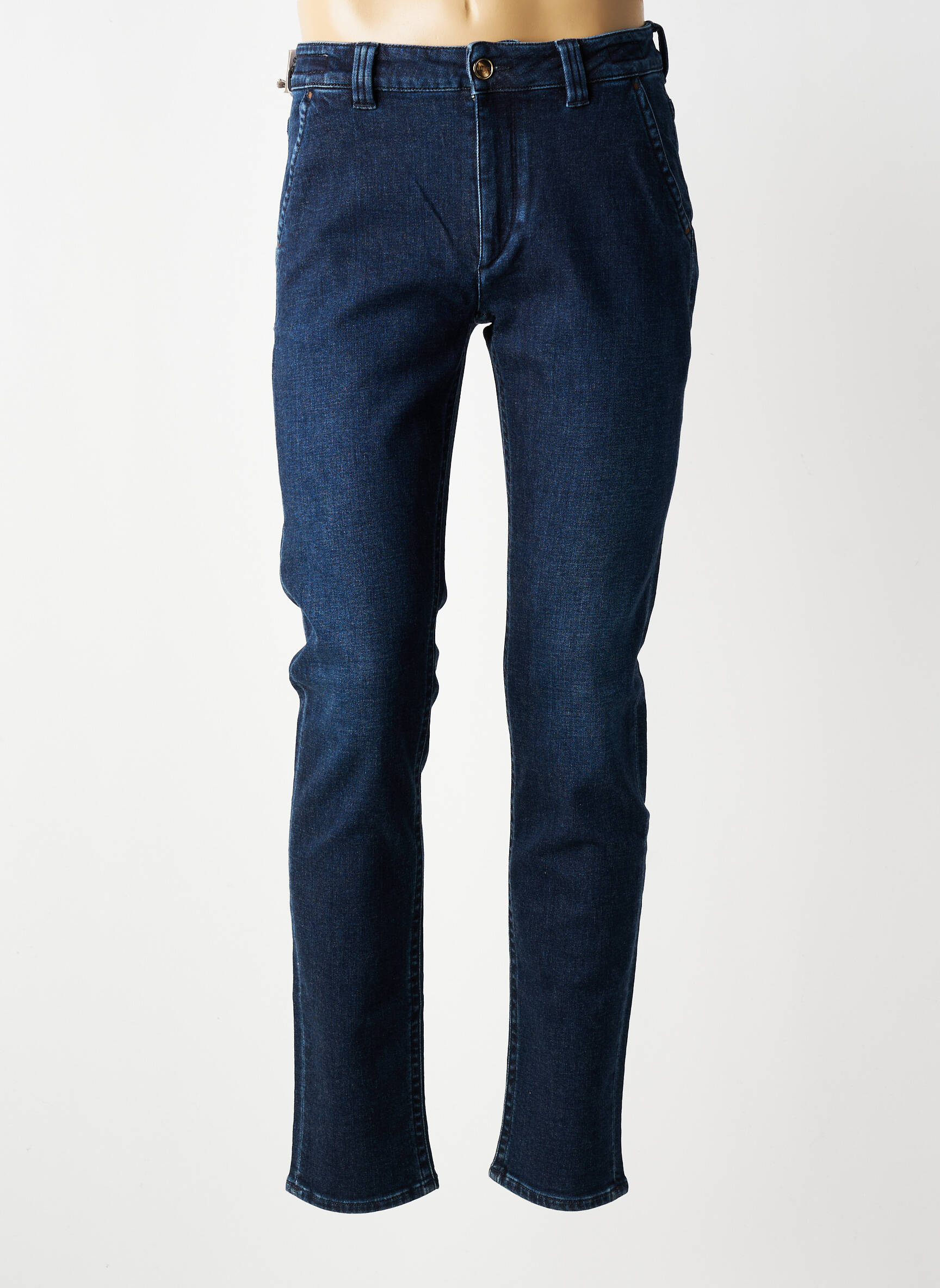 Jeans coupe slim stretch taille normale bleu BARMAS homme
