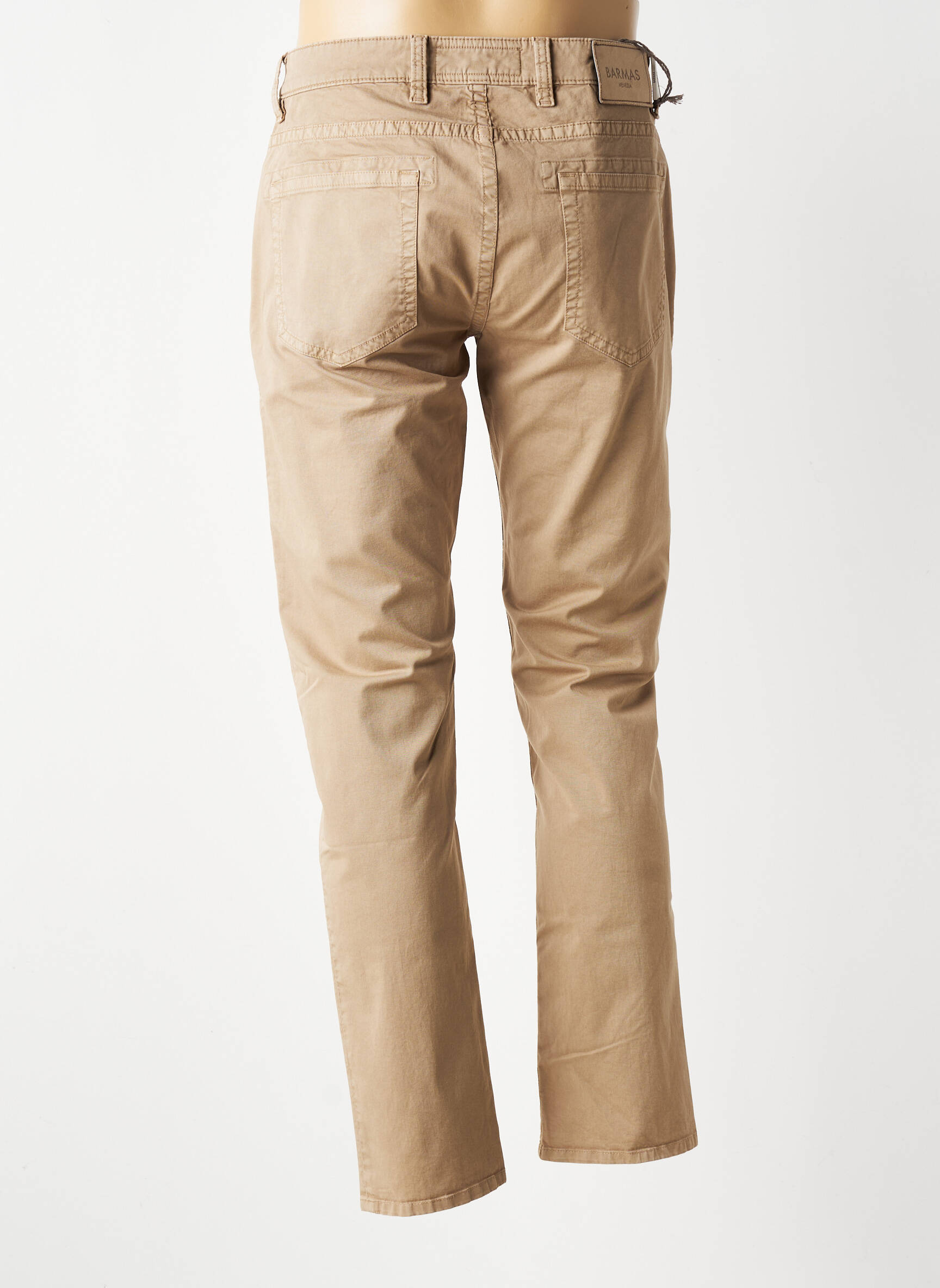 Pantalon slim tissage popeline taille normale marron BARMAS homme