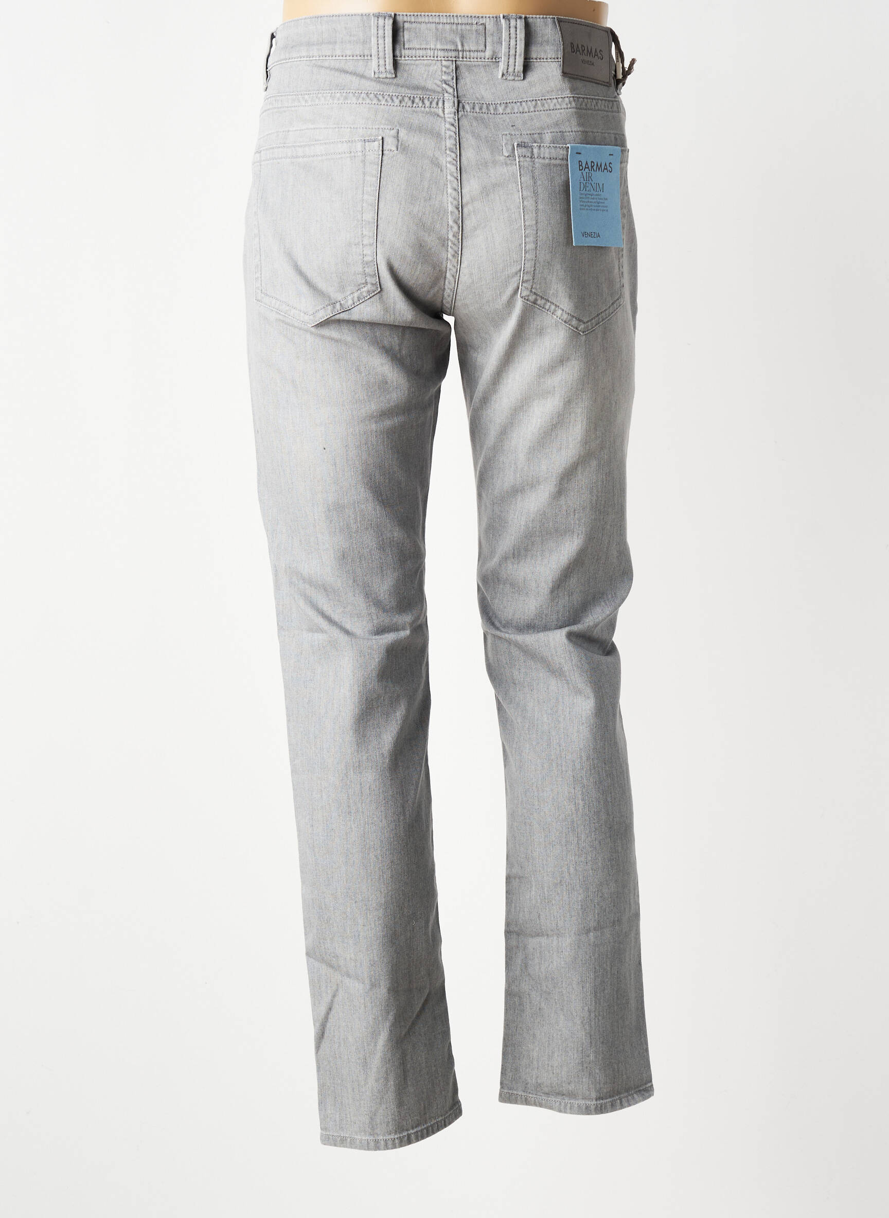 Pantalon slim stretch taille normale gris BARMAS homme