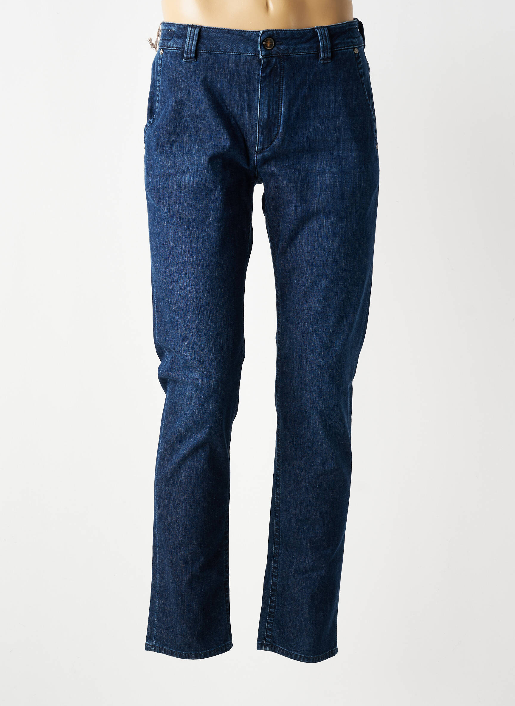 Jeans coupe slim tissage brut taille normale bleu BARMAS homme
