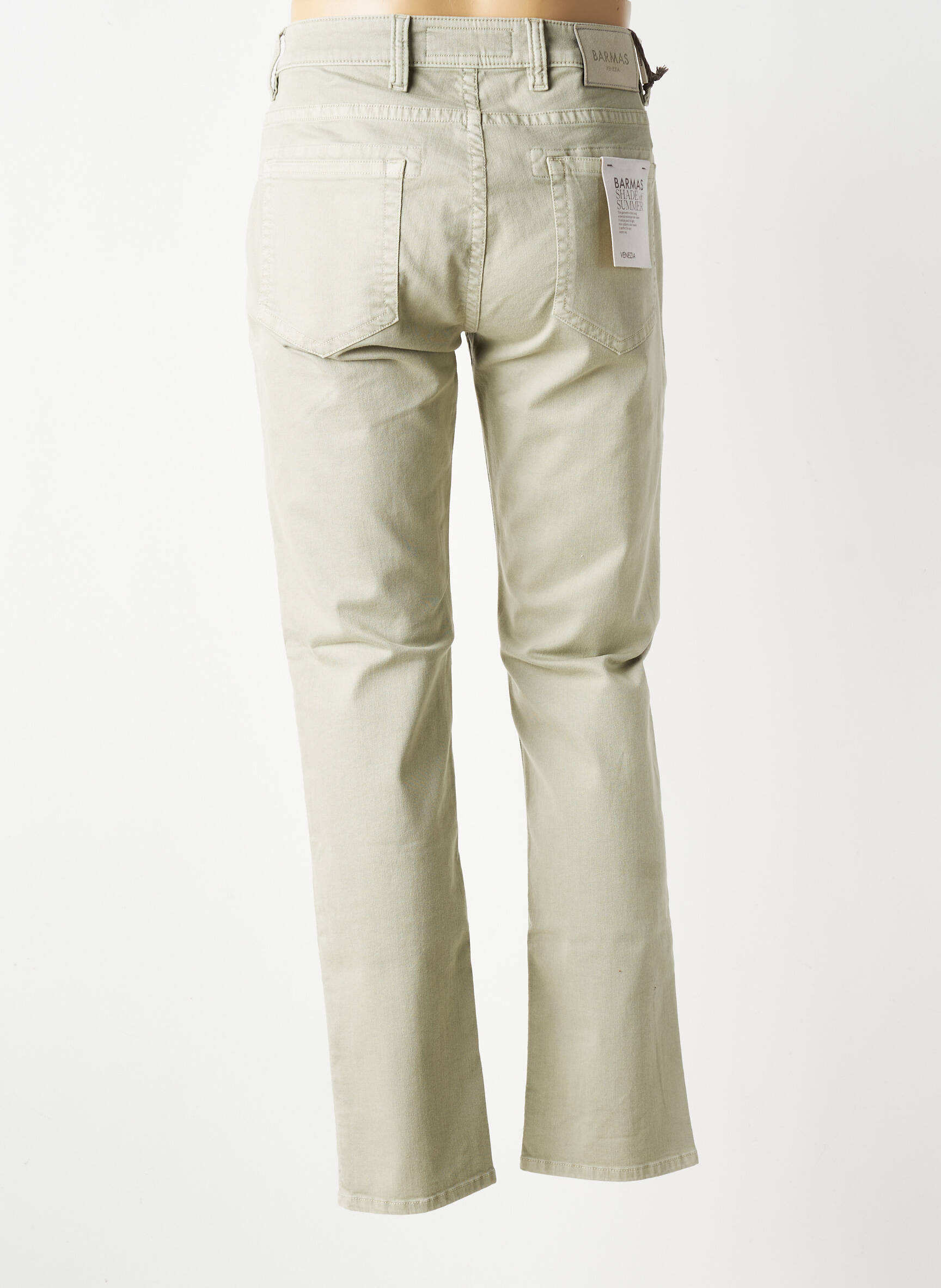 Jeans coupe slim stretch taille normale vert BARMAS homme