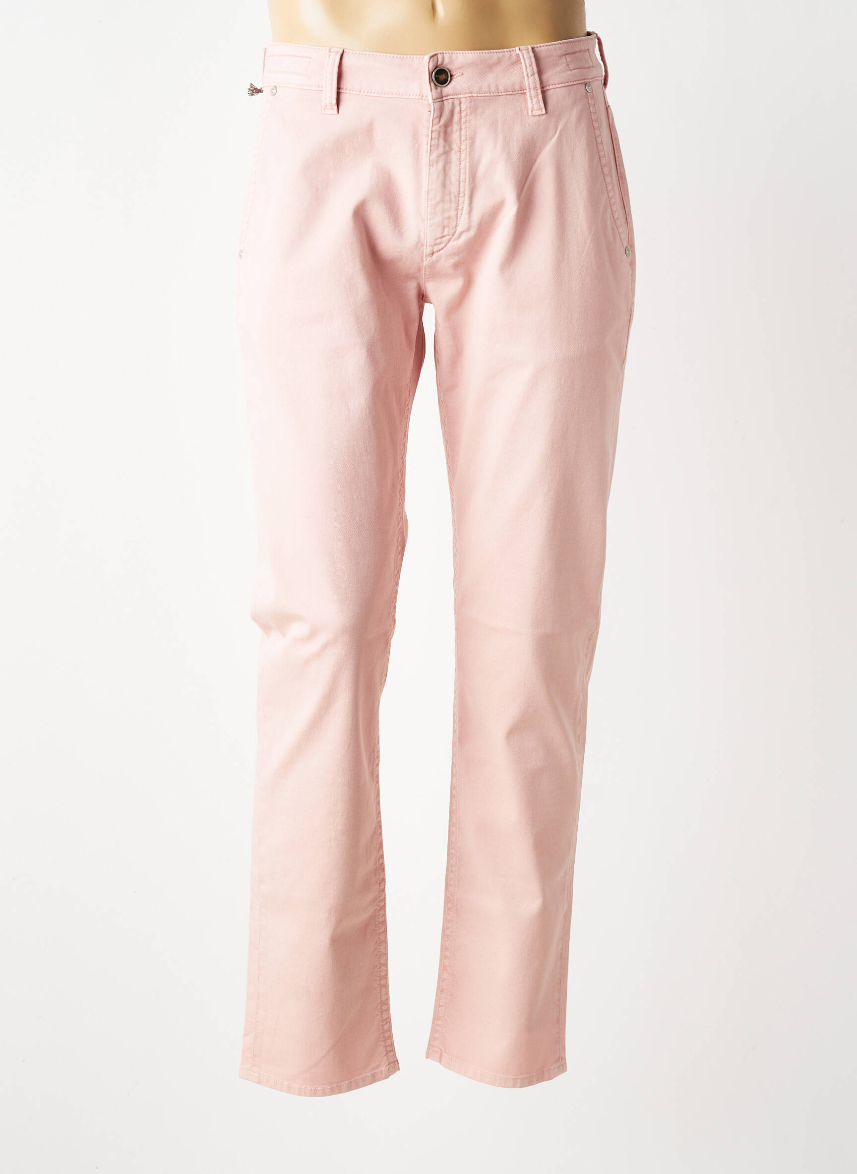 Jeans coupe slim stretch taille normale rose BARMAS homme
