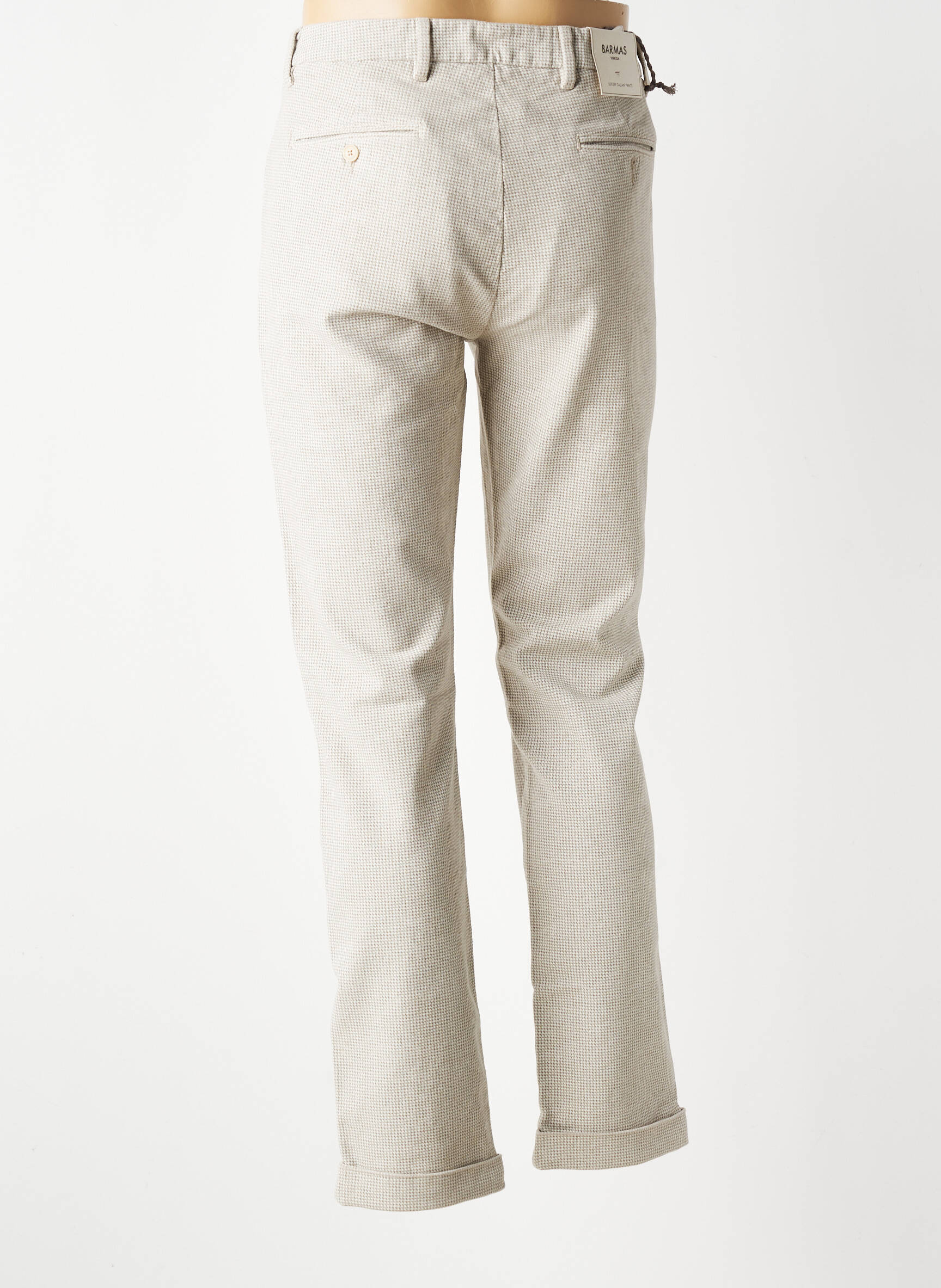 Pantalon chino stretch taille normale beige BARMAS homme