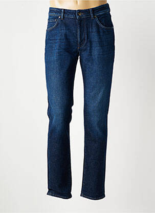Jeans coupe droite fermeture zippée sous rabat boutonné bleu BARMAS homme