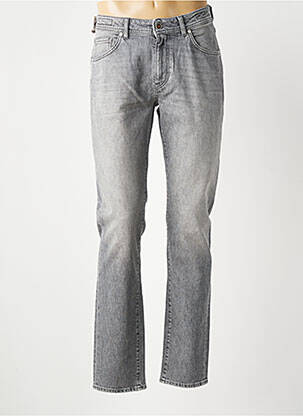 Jeans coupe slim fermeture zippée sous rabat boutonné gris BARMAS homme