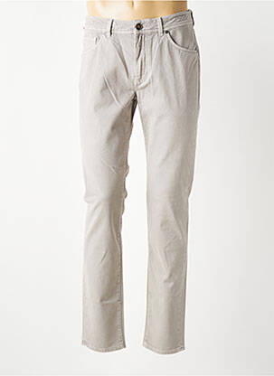 Pantalon slim fermeture zippée sous rabat boutonné gris BARMAS homme