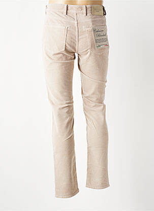 Pantalon slim fermeture zippée sous rabat boutonné beige BARMAS homme
