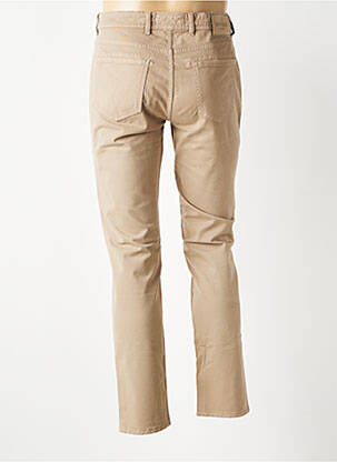 Pantalon slim fermeture zippée sous rabat boutonné beige BARMAS homme