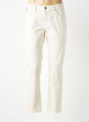 Pantalon slim fermeture zippée sous rabat boutonné beige BARMAS homme