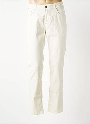 Pantalon slim fermeture zippée sous rabat boutonné beige BARMAS homme