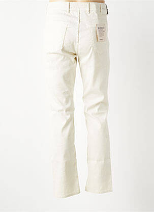 Pantalon slim fermeture zippée sous rabat boutonné beige BARMAS homme