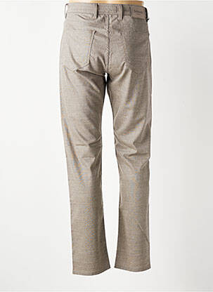 Pantalon slim fermeture zippée sous rabat boutonné beige BARMAS homme