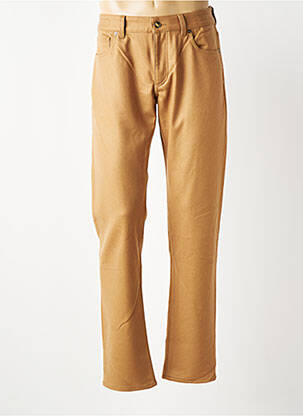 Pantalon slim fermeture zippée sous rabat boutonné beige BARMAS homme