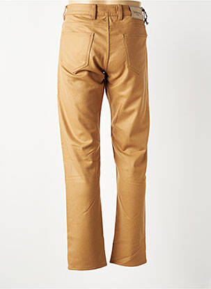 Pantalon slim fermeture zippée sous rabat boutonné beige BARMAS homme
