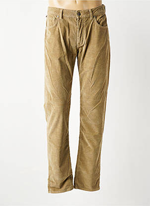 Pantalon slim fermeture zippée sous rabat boutonné beige BARMAS homme