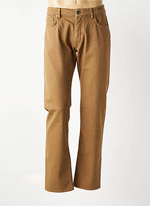 Pantalon slim fermeture zippée sous rabat boutonné beige BARMAS homme
