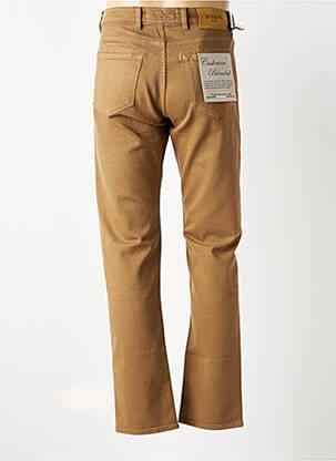 Pantalon slim fermeture zippée sous rabat boutonné beige BARMAS homme