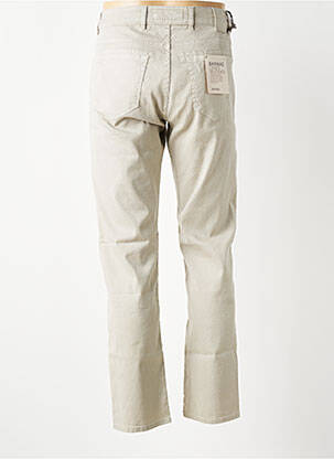 Pantalon slim fermeture zippée sous rabat boutonné beige BARMAS homme