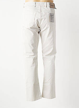 Pantalon slim fermeture zippée sous rabat boutonné beige BARMAS homme