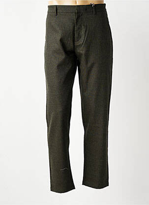 Pantalon slim fermeture zippée sous rabat avec crochet vert BARMAS homme