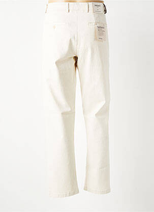 Pantalon slim fermeture zippée sous rabat boutonné beige BARMAS homme