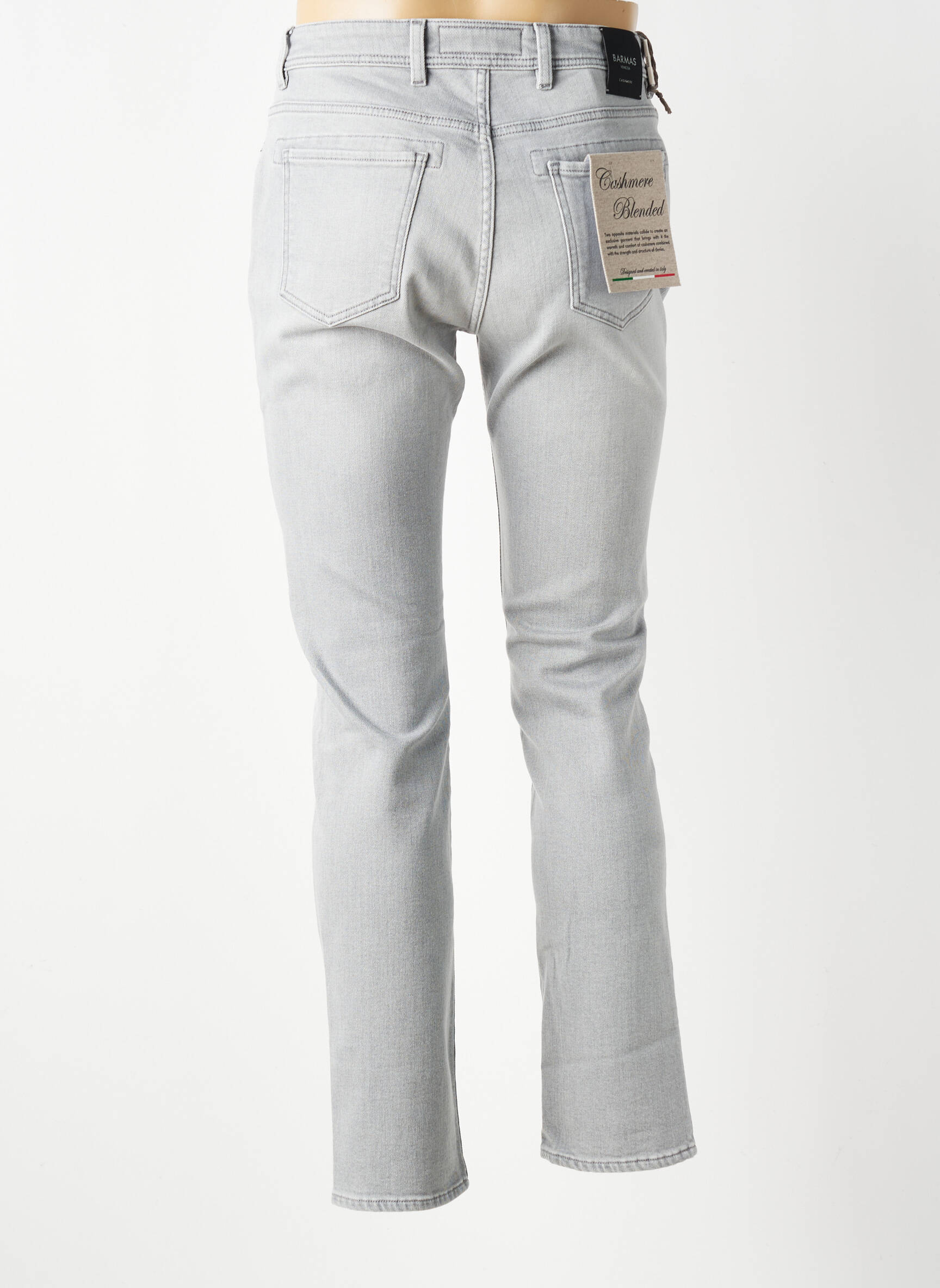 Jeans coupe slim poches gris BARMAS homme