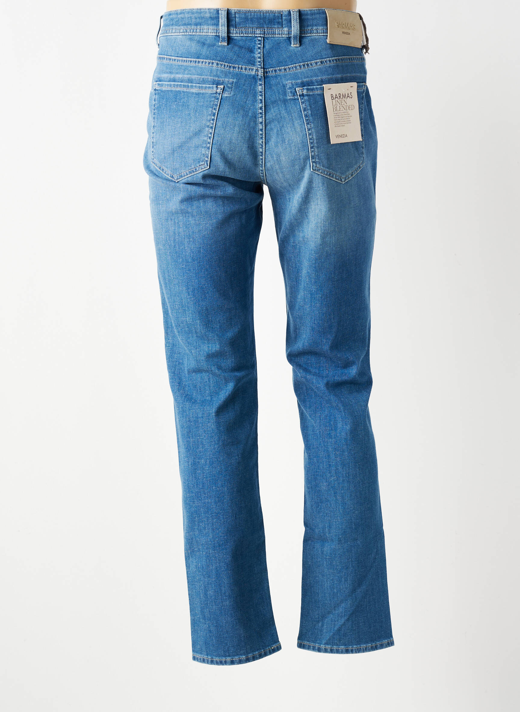 Jeans coupe slim poches bleu BARMAS homme