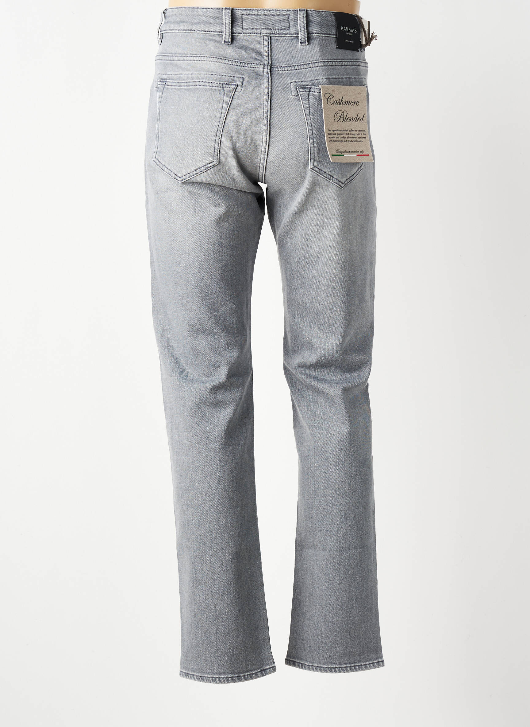 Jeans coupe slim poches gris BARMAS homme