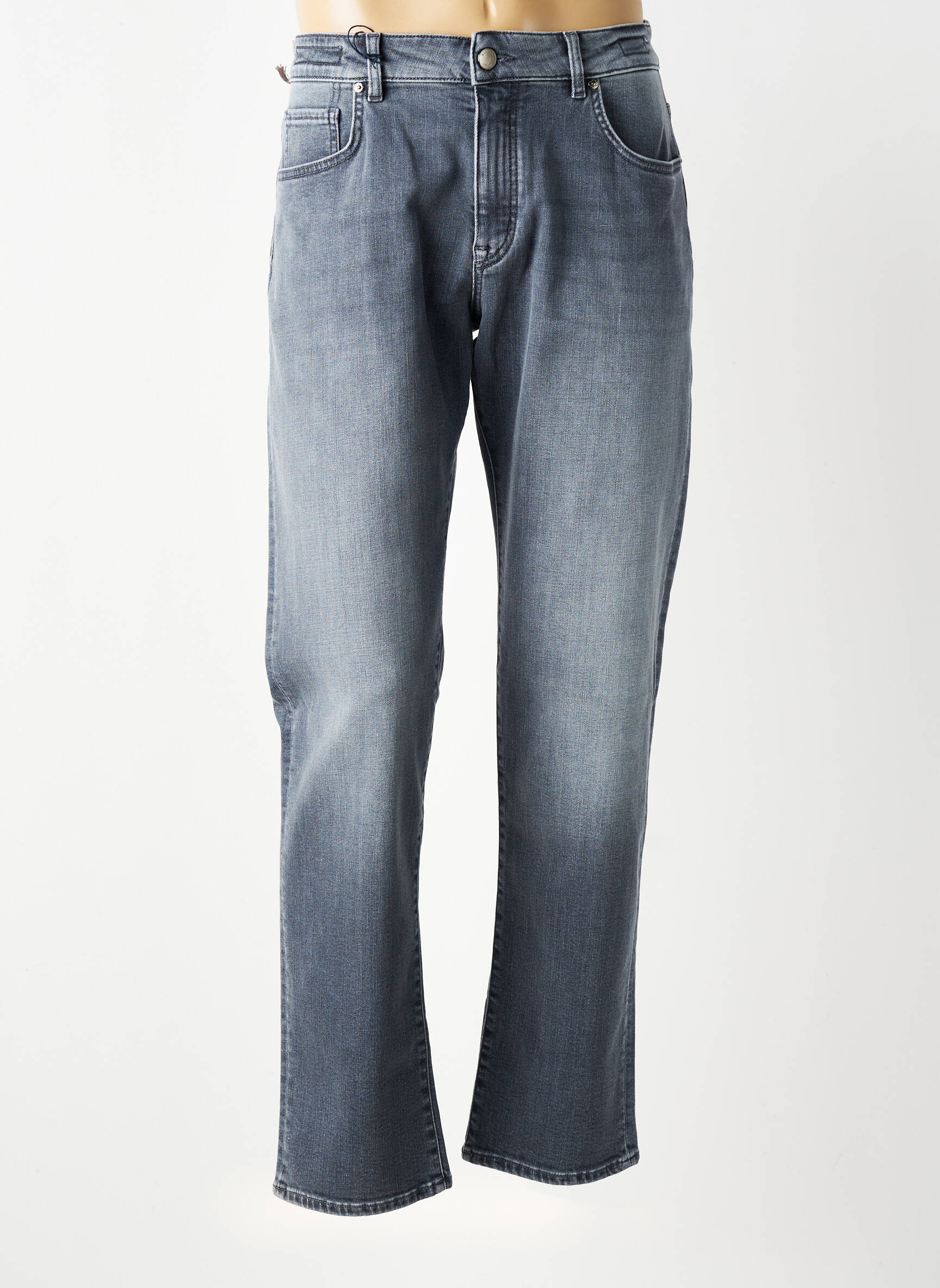 Jeans coupe slim poches gris BARMAS homme