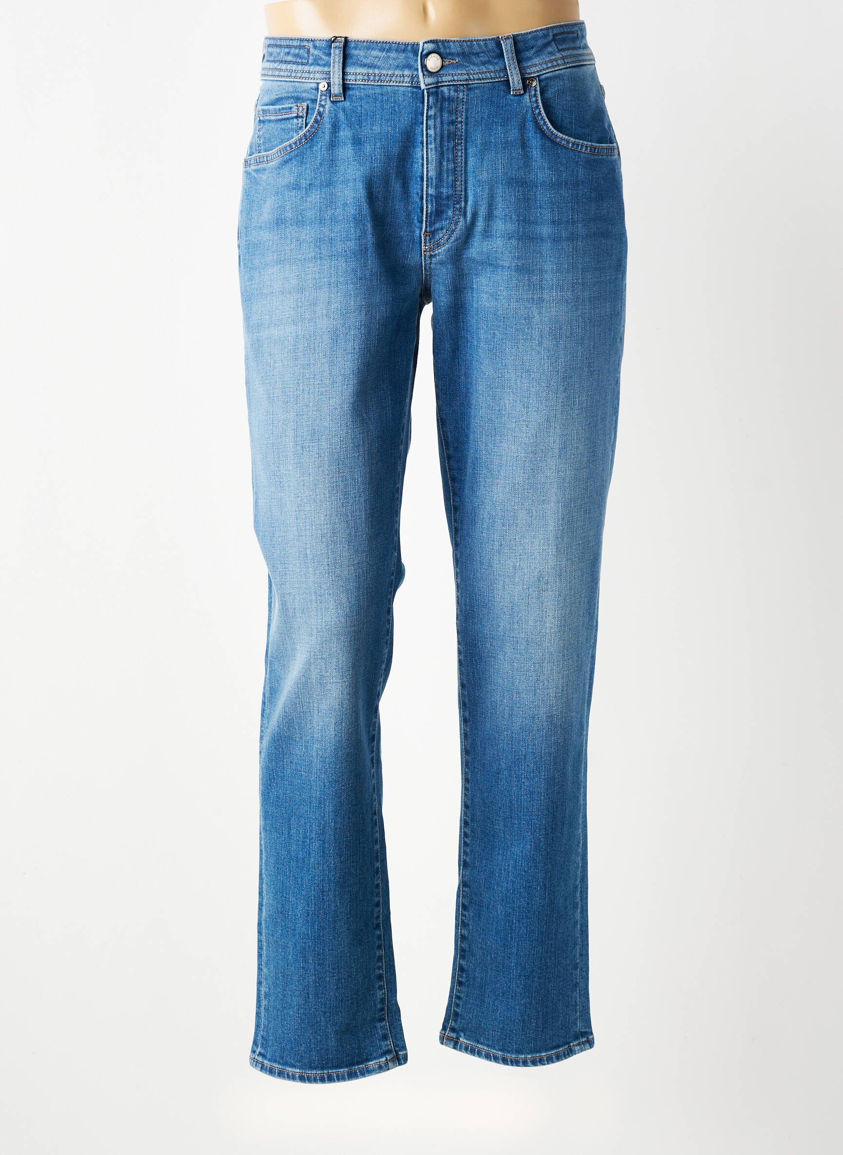 Jeans coupe slim poches bleu BARMAS homme