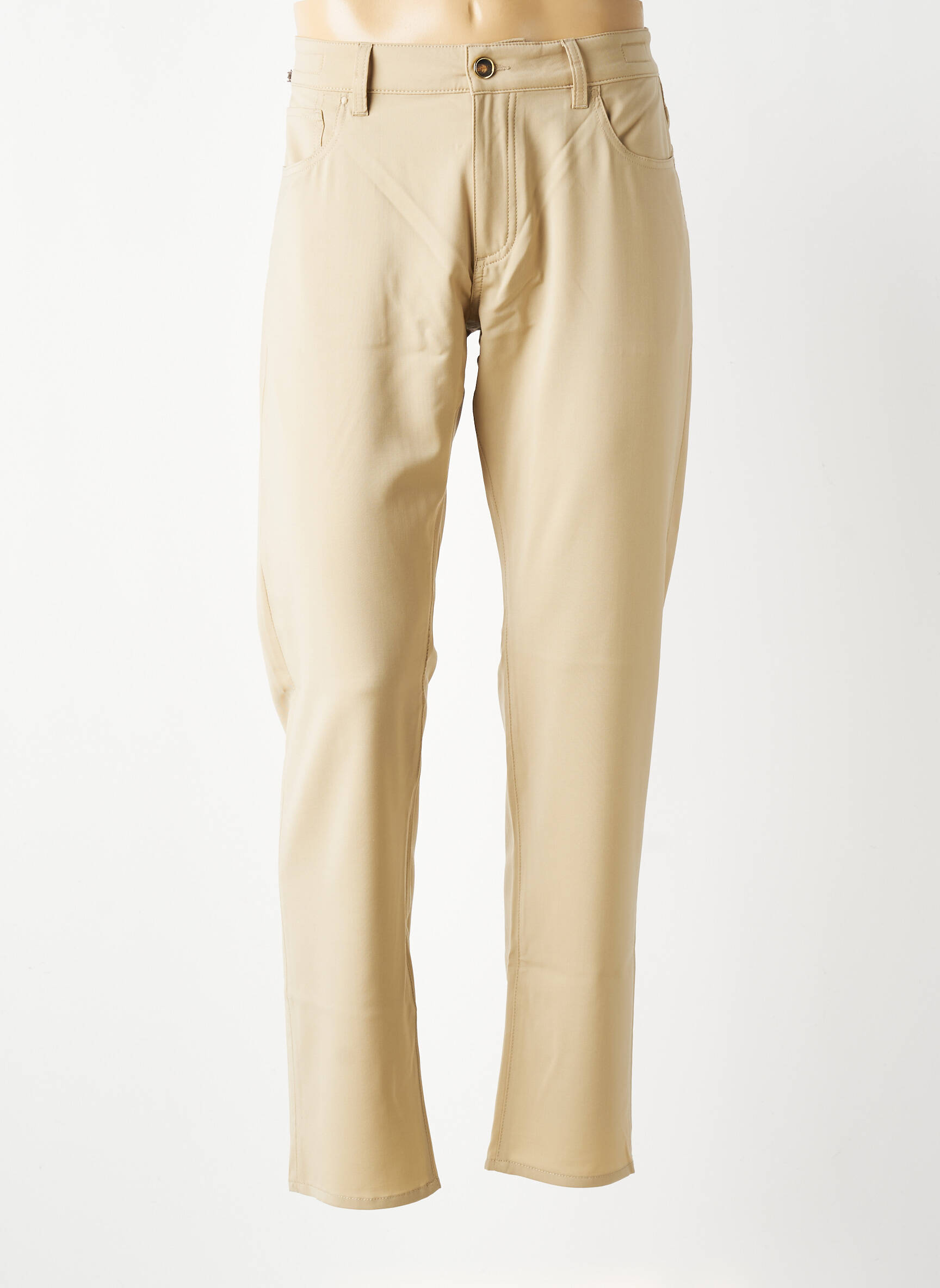 Pantalon droit coupe droite beige BARMAS homme
