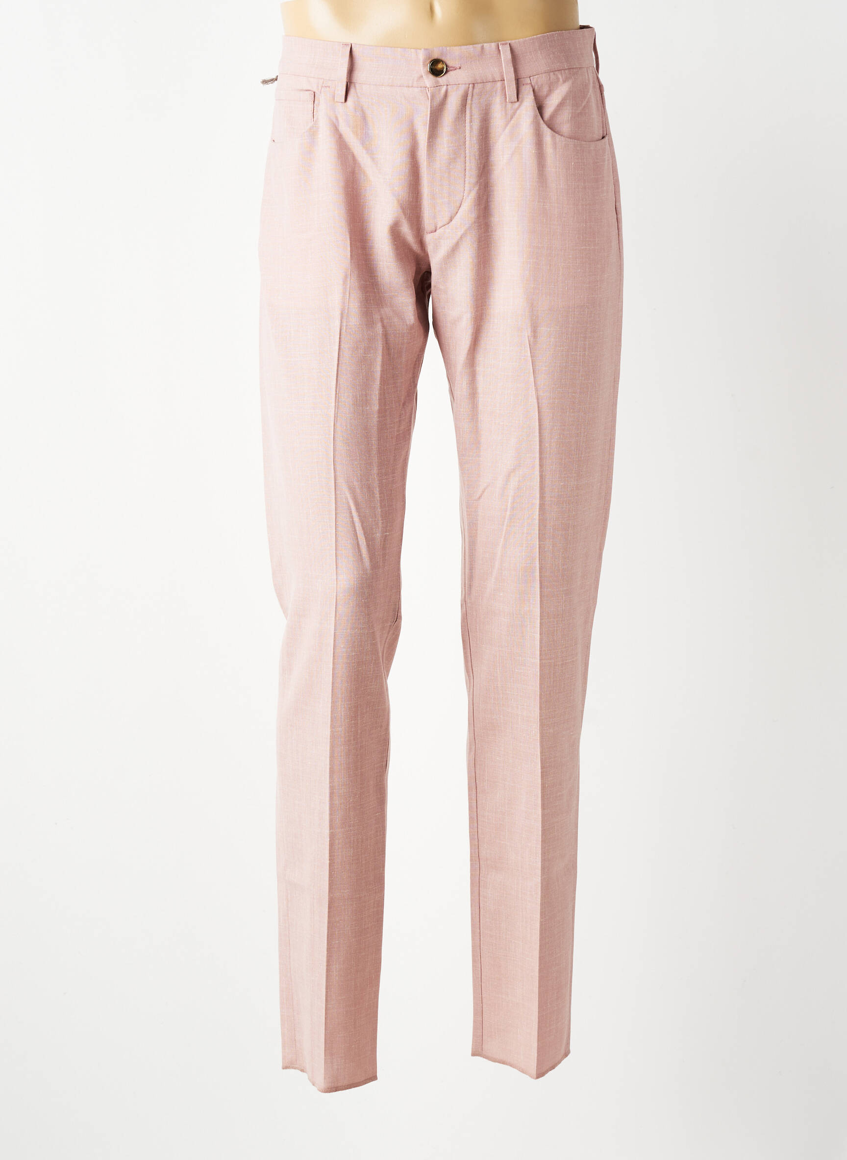 Pantalon droit poches rose BARMAS homme